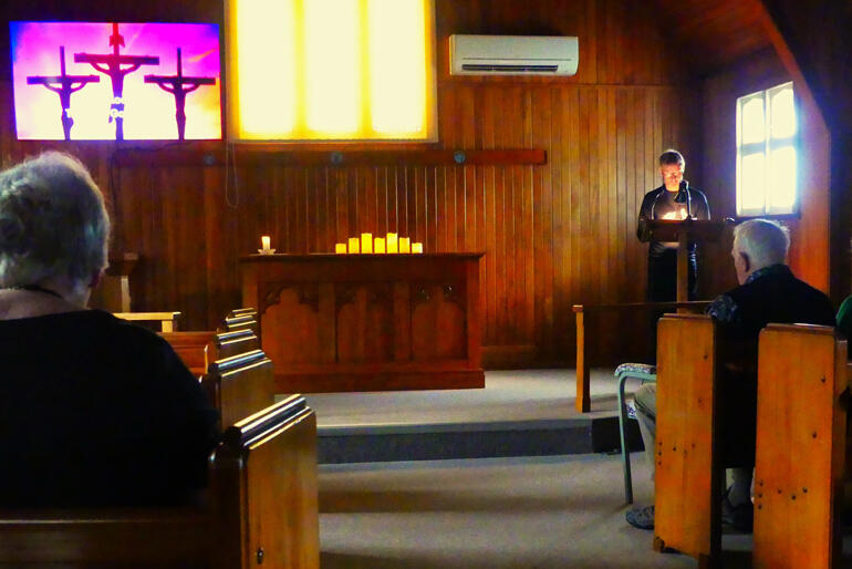 Hauraki Plains Cooperating parish gather on Good Friday for their sombre liturgy of the lights.