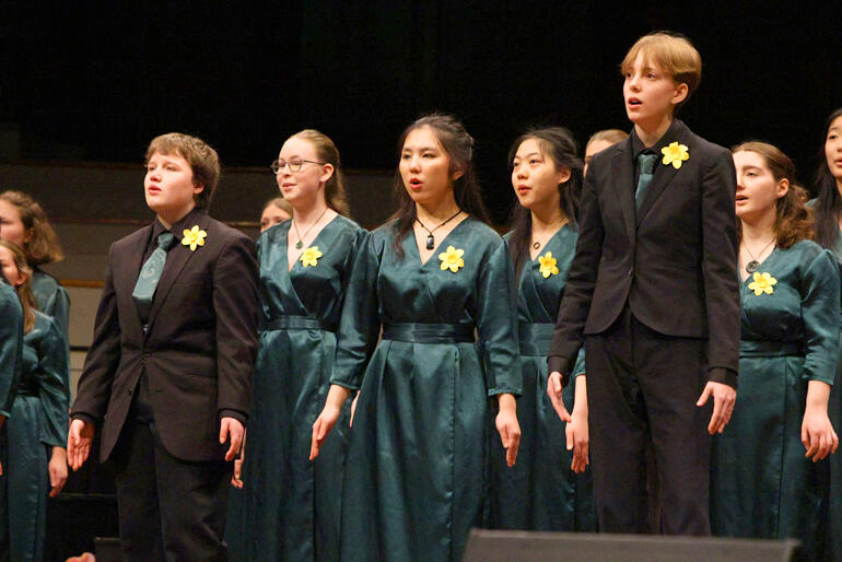 Samuel Marsden Collegiate's Altissime singers charge up for their waiata-a-ringa number. Samuel Marsden Collegiate's Altissime singers charge up for their waiata-a-ringa number.
