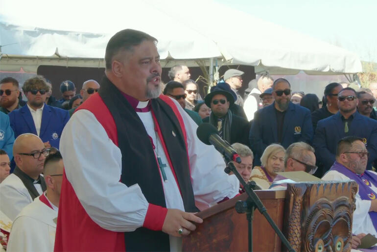 Archbishop Don Tamihere preaches from the sermon on the mount, highlighting what the late Moana Jackson called the "politic of love". Archbishop Don Tamihere preaches from the sermon on the mount, highlighting what the late Moana Jackson called the "politic of love".