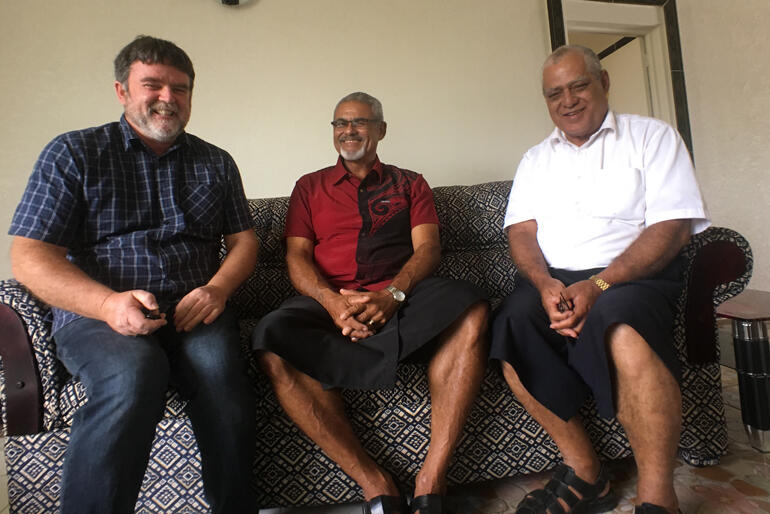 Bishop 'Afa Vaka grabs a snap with Archbishop Philip Richardson and Bishop Henry Bull after their pre-ordination retreat back in 2017. Bishop 'Afa Vaka grabs a snap with Archbishop Philip Richardson and Bishop Henry Bull after their pre-ordination retreat back in 2017.